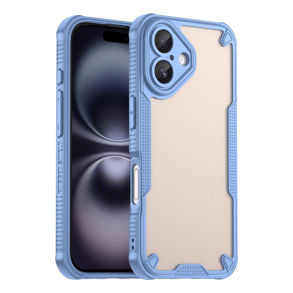 Серия Armor Чехол для iPhone 16 PC+TPU Полупрозрачный Матовое покрытие Защитный чехол для телефона