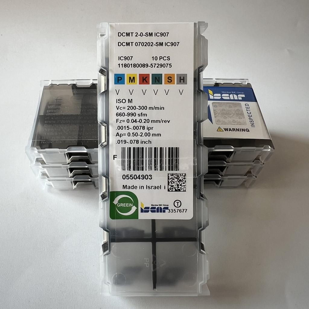 ISCAR / DCMT070202-SM IC907 / Промышленные сменные твердосплавные пластины 10 шт.