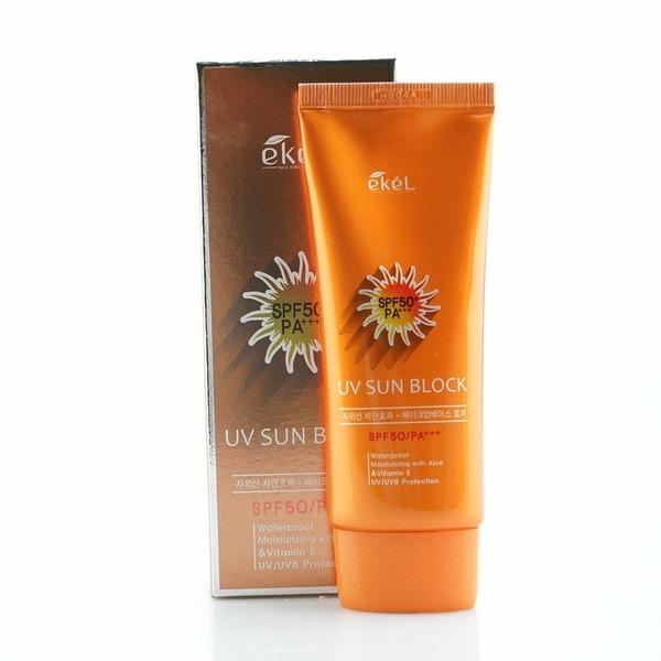 EKEL Солнцезащитный крем UV Sun Block SPF 50 70 мл (WAA8181)