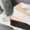 1Pc Luxurious Bamboo Rectangular Tissue Box Cover - Waterproof, Elegant Holder For Disposable Paper Facial Tissues