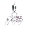 2024 New S925 Silver Color Mirror Family Baby Shoes Charms Beads Fit  S925 Original Bracelets DIY Mother's Day Jewelry Gift