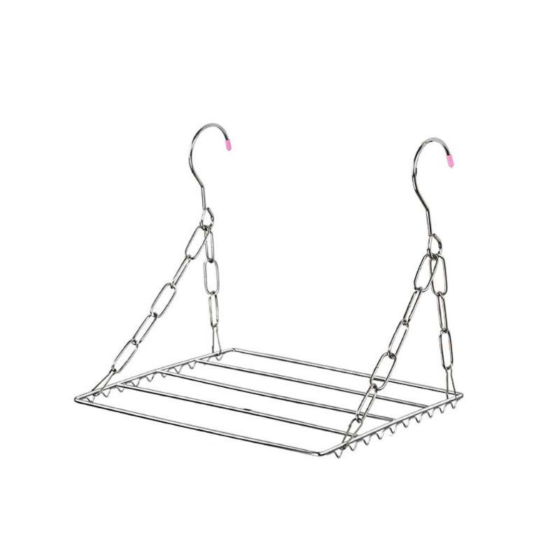 Balcony Folding Shoe Drying Rack Clothes Airer Stainless Steel Laundry Underwear