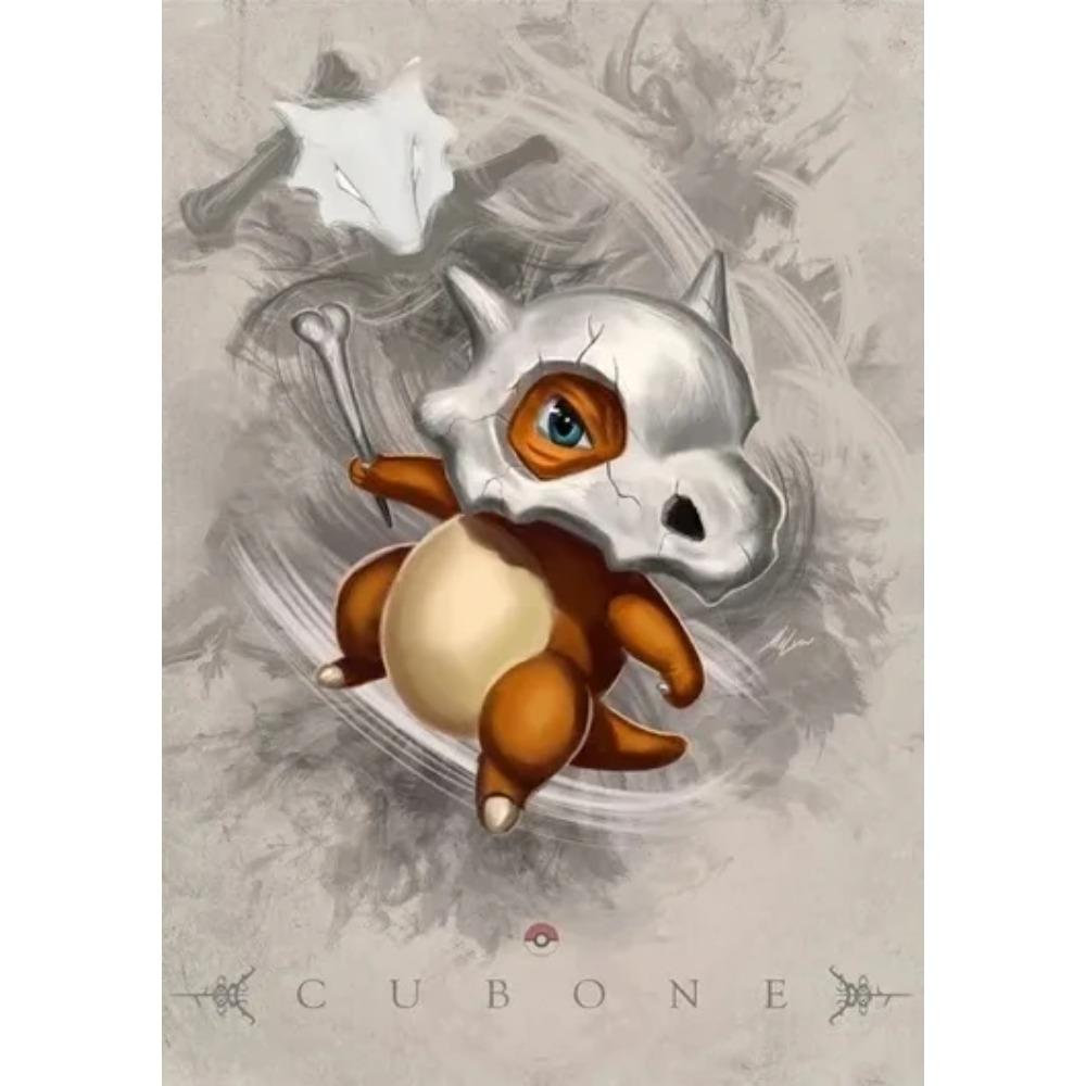 Japan Anime Pokemon Cartoon Canvas Painting Pikachu Gengar Eevee Mew Wall Art Posters Print Pictures Children's Room Home Decor