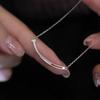 Серебряное ожерелье S925 с смайликом - Модная женская цепочка на ключицу