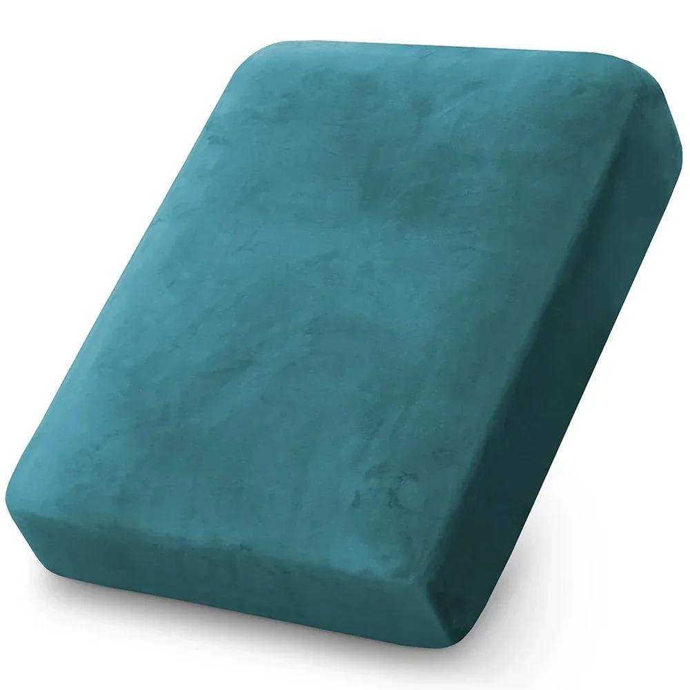 Мягкие бархатные чехлы для дивана Эластичные накидки на диван Роскошный однотонный чехол для шезлонга для гостиной, подходит для домашних животных, съемный, теплый