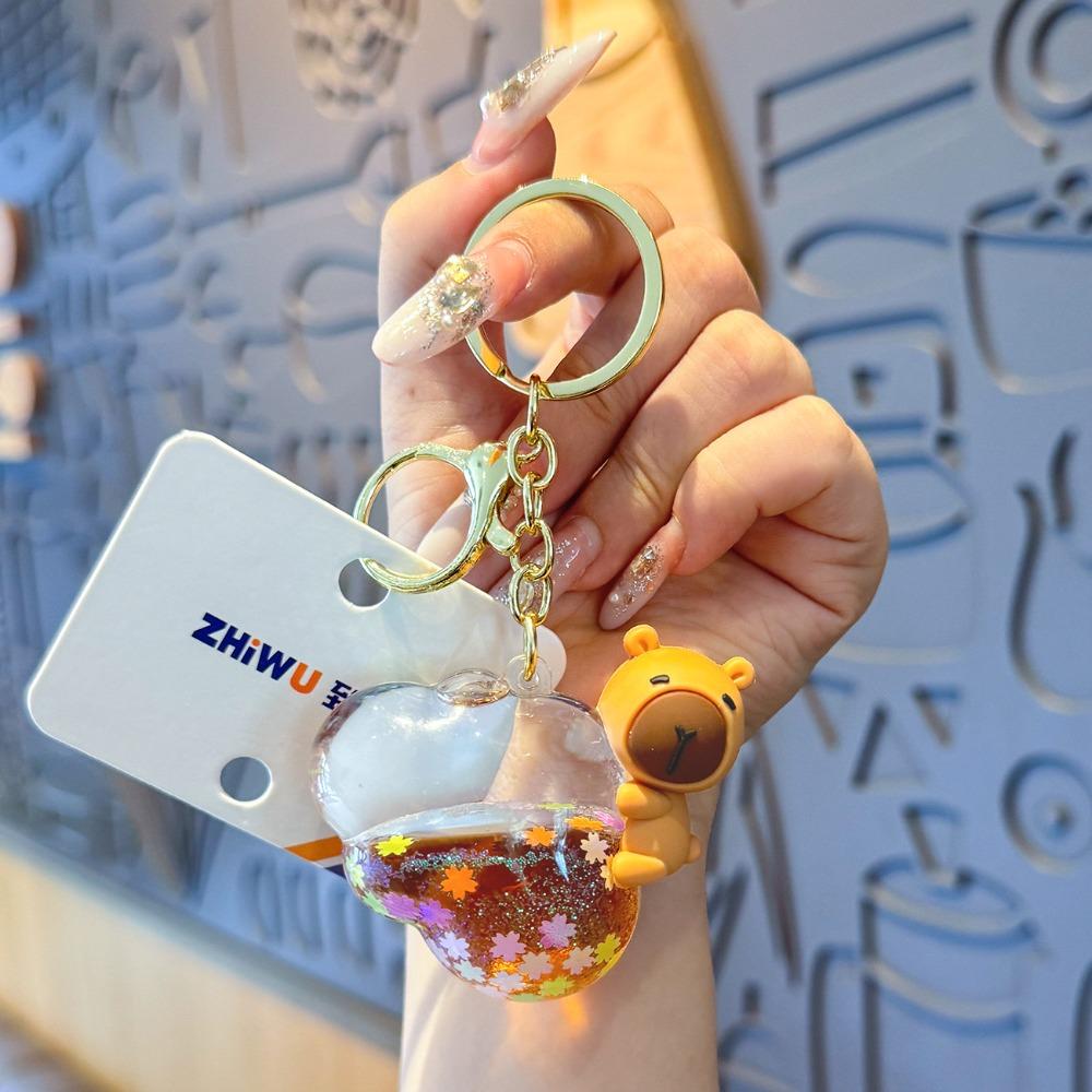 Масло Капибара Брелок Капибара Кивающий Головой Подвеска на Рюкзак Капибара Морская Свинка Брелок Детский