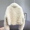 Sheep Roll Lamb Wool Short Coat New Winter Cotton Clothes Thickened Fashion Fur Coat Plus Cotton
