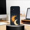 Чехол для телефона «Солнце и Луна» для Samsung S25, S24, S21, S22, S23, S30, Ultra, S20, Plus, Fe, Мягкий силиконовый черный чехол