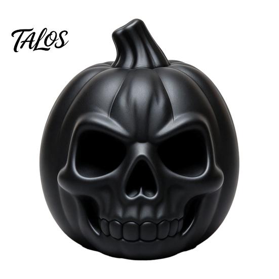 Hollowed Resin Figurine 3D Printed Pumpkin Skull Figurine, Blank DIY Paint Halloween Spooky Desktop Ornaments Statue, Ornament for Party Decoration