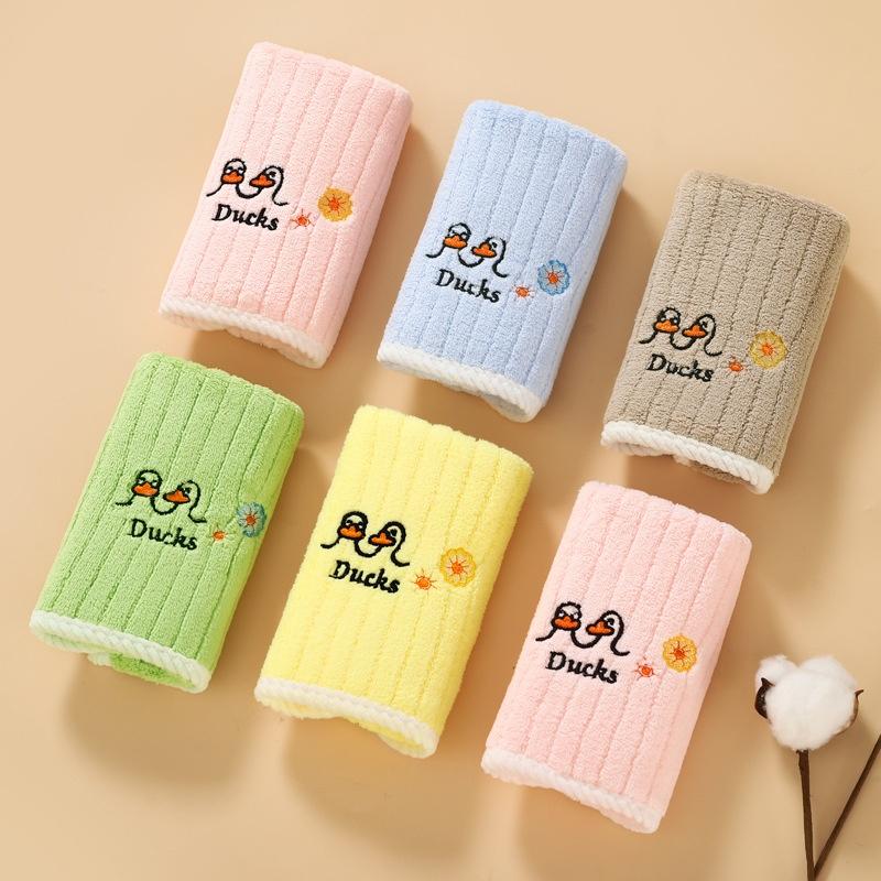 Детские полотенца для умывания для мальчиков и девочек из детского сада Абсорбирующие детские мягкие прямоугольные нехлопковые полотенца для лица