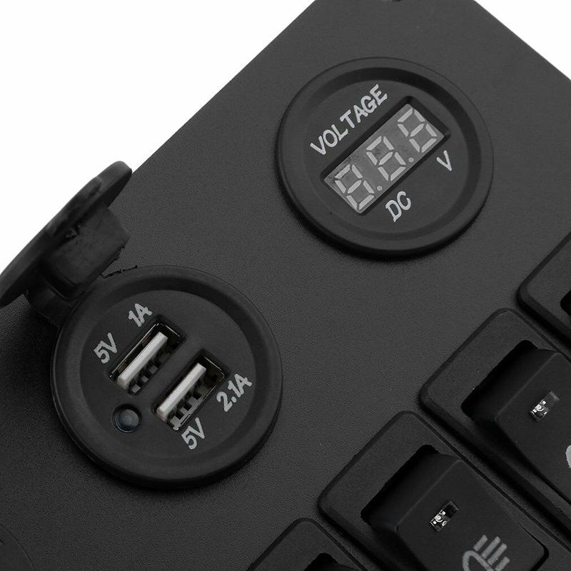 6-клавишный переключатель панели управления светодиодный выключатель кулисы автомобиль морской лодка грузовик цепь