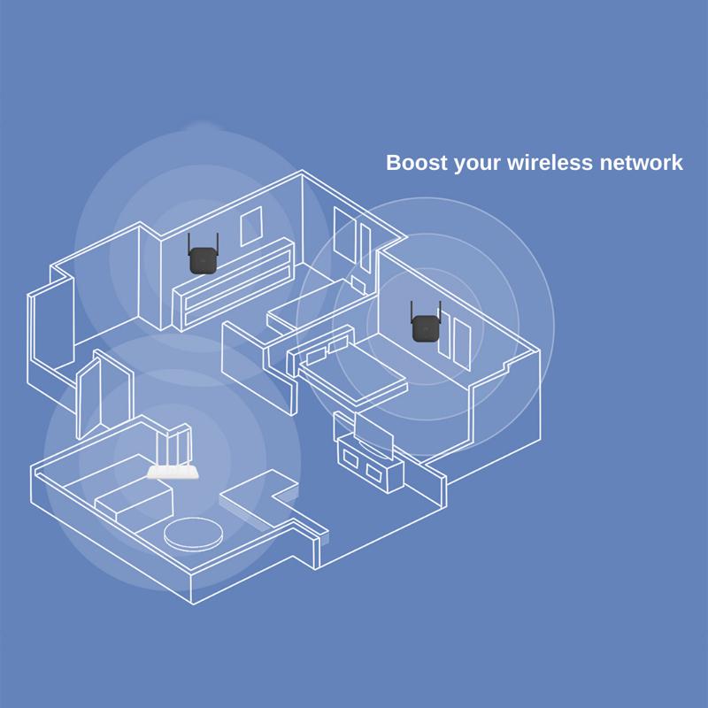 Оригинальный Xiaomi Wi-Fi маршрутизатор, усилитель Pro маршрутизатор 300 м, расширитель беспроводной сети, усиление сигнала, 2 антенны, домашний офис