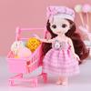 16cm Doll Blue Brown Big Eyes 13 Movable Jointed BJD Dolls Toys Mini Lovely Doll Dress Up Play House Toy For Girls Gift