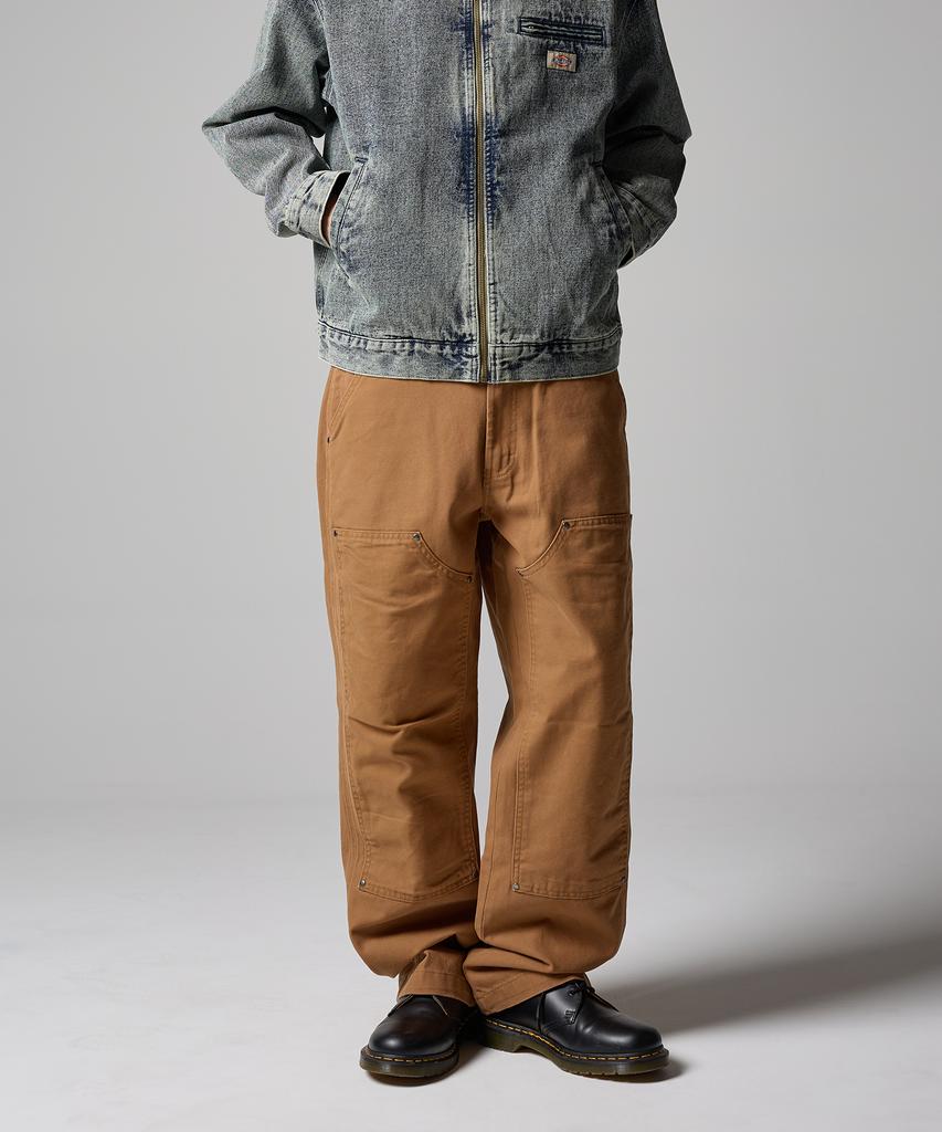 Dickies Двухколенные брюки из стираного утиного холста, цвет коричневая утка