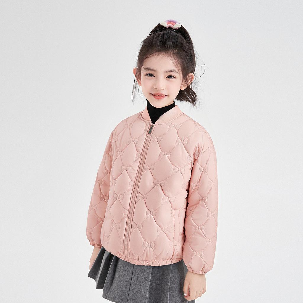 Vitality Bow Baseball Jacket - Girls' Winter Cotton Jacket