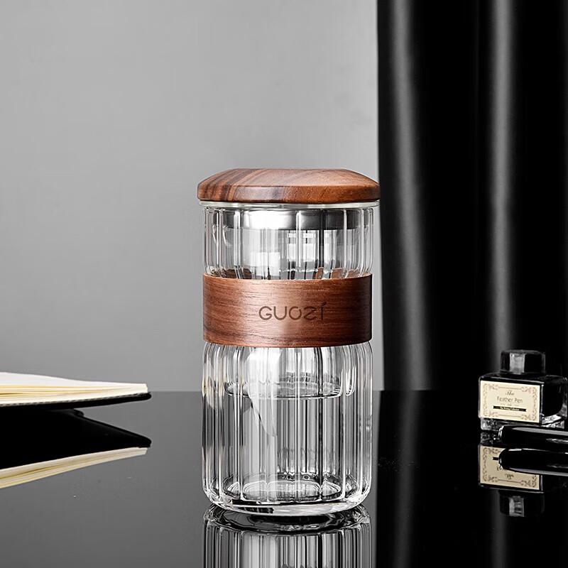 Guozi Japanese Style Double-Layer Glass Cup