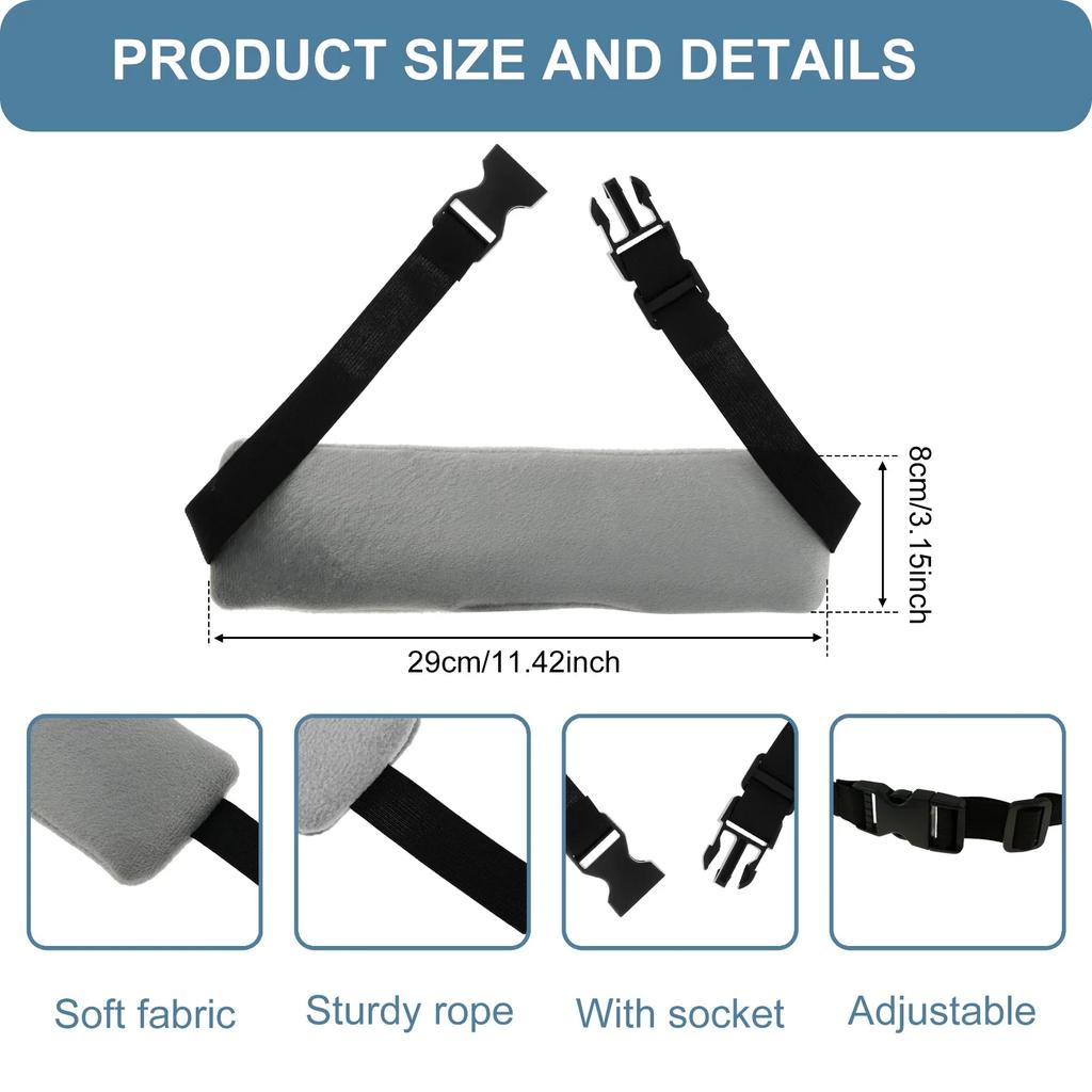 2PCS/Set Travel Pillow Alternative Stops Head Bobbing Airplane Head Straps and Car Head Support Band Great On Travel Upright