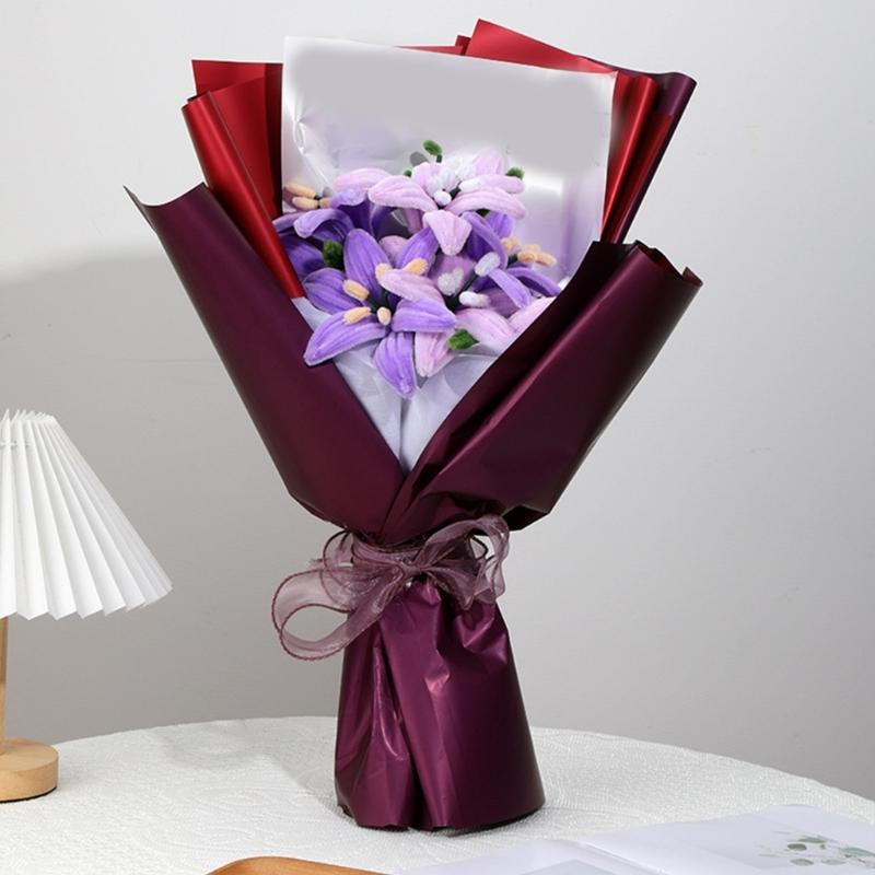 Diy Flower Bouquet Kits Complete Pipe Cleaners Crafts Supplies Set DIY Flower Bouquet Making Kits for Adult Kids GiftS