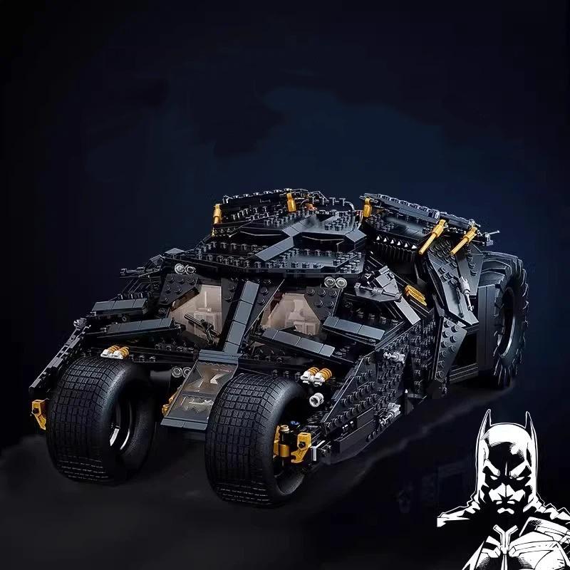 Batman Batmobile Building Blocks, Dark Knight Batman Batmobile Assembly Brick Model Toy