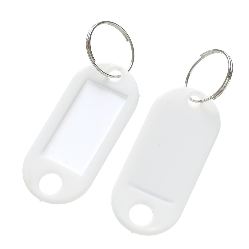 10/50pcs Colors Plastic Key Tags With Card Label For Diy Keychain Kit Luggage Tag El Number Classification