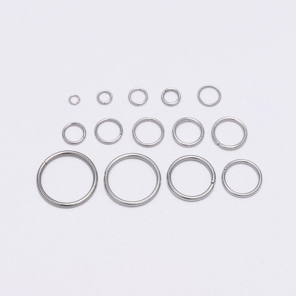 Плоское одинарное соединительное кольцо из нержавеющей стали для ювелирных аксессуаров своими руками