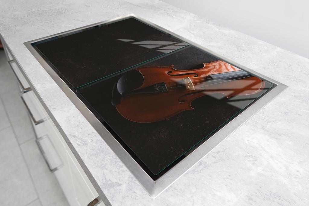 Glass protective plate for the stove 2x45x52 Music