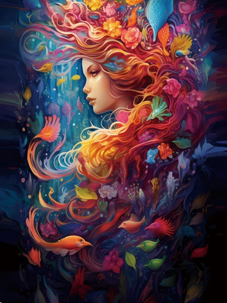 1 шт. Раскраска «Искусство русалки» Оригинальная улучшенная бумага, утолщенная, 22 страницы, раскраски, подарок на праздник, день рождения