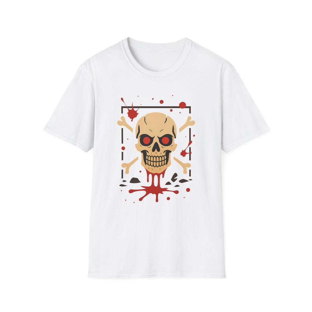 Unisex Softstyle T-Shirt Skull Gothic Dark Art Halloween Graffiti