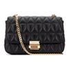 MK Sloan Commuter Flap Стеганая кожаная сумка через плечо на цепочке Женская сумка через плечо Черный 30S7GSLL3L-BLACK