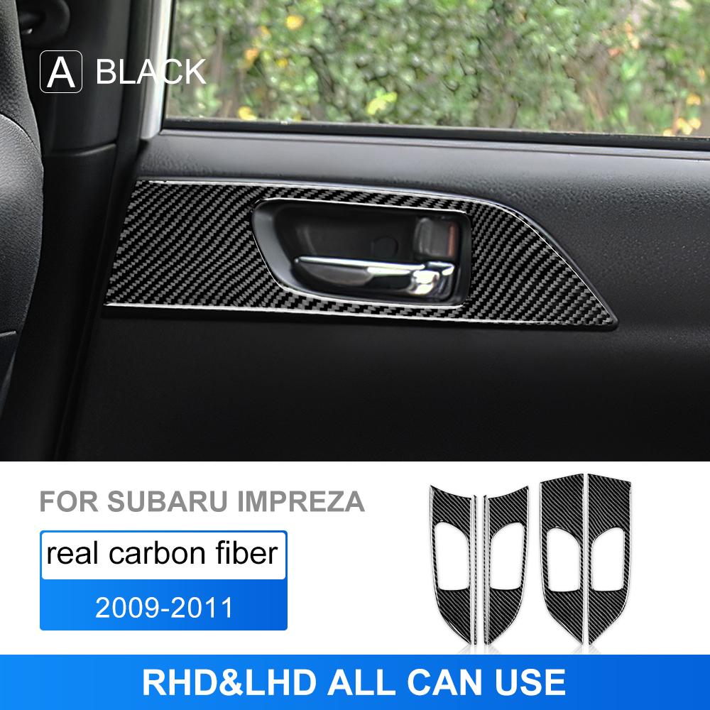 Carbon Fiber Style Interior Sticker Trim for Subaru Impreza 2009 2010 2011 Door Handle Area