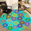 1pc Flower Mandala Chair Carpet for Office, Non-slip, Soft and Durable Office Rug, Perfect for Office yy260131089