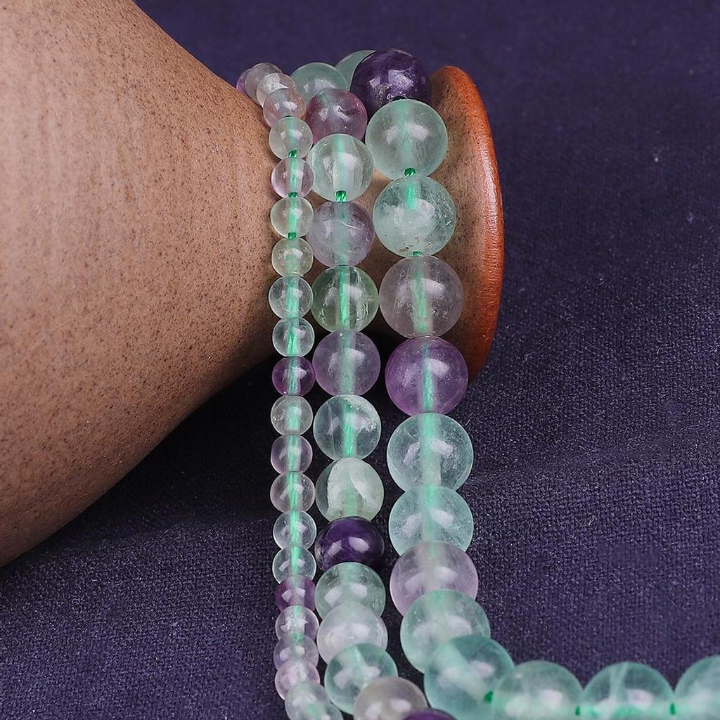 Натуральный камень, разноцветные флюоритовые круглые свободные бусины, прядь 15 дюймов, 4, 6, 8, 10, 12 мм, размер на выбор для изготовления ювелирных изделий