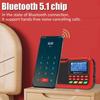 Портативный FM-радио, мини-радиоприемник, Bluetooth-динамик, музыкальный плеер с ЖК-дисплеем, поддержка громкой связи TFCard/USB/гарнитура