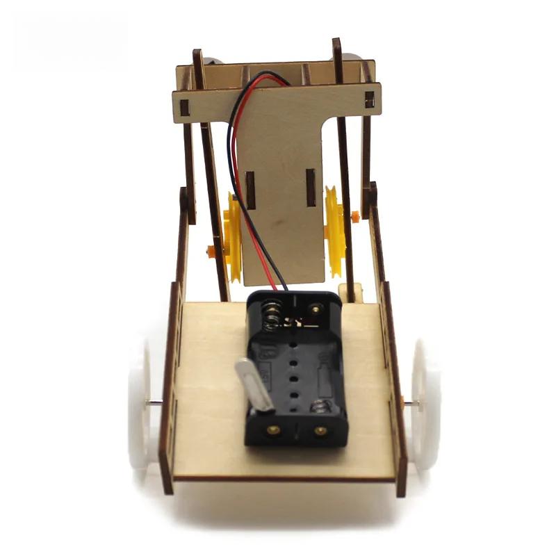 DIY робот тянуть тележку Материал Пакет Научная модель игрушка G175