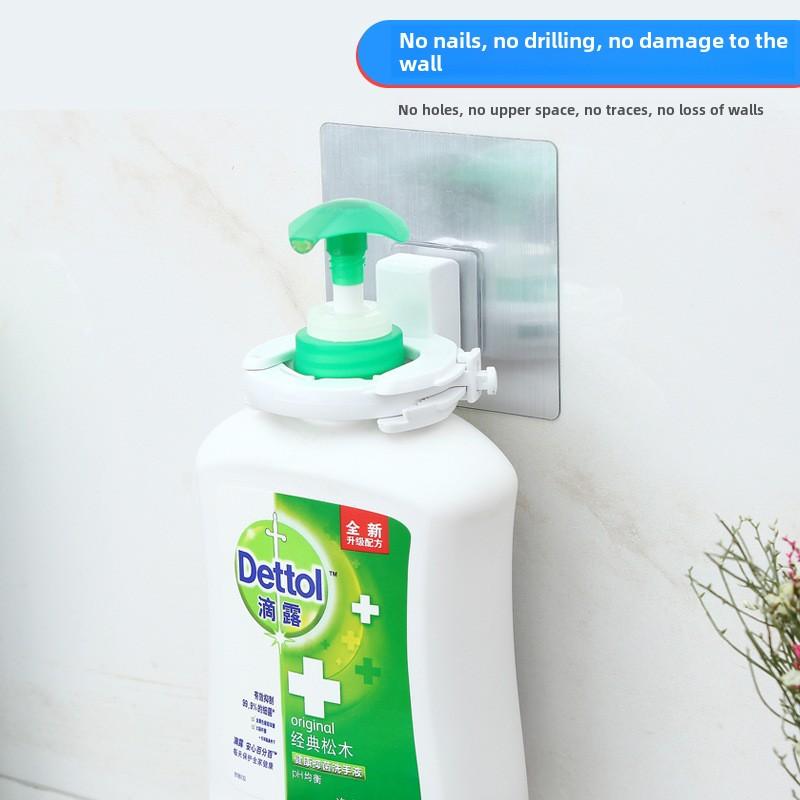 Adhesive Bathroom Shower Caddy, Wall Mounted Shampoo Holder, Soap Dispenser, No Drilling Bathroom Shelf Organizer