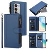 For Xiaomi Redmi 15 4G (EU) (171mm) Leather Case 9 Card Slots Zipper Wallet Stand Phone Cover with Wrist Strap