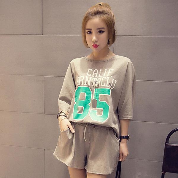 Женский пижамный комплект Пижама с коротким рукавом Топ Шорты 2 шт./компл.