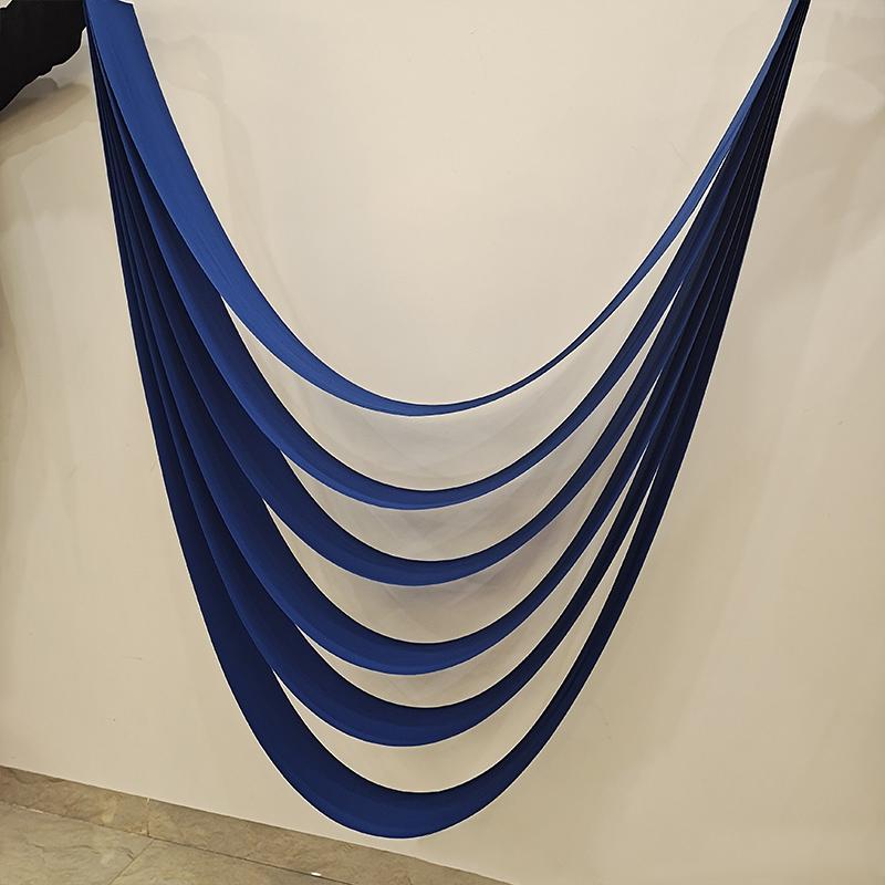 Wedding Ceiling Cloth Curtain 6 Layer Wave Curtain Drapery Fabric Draping Birthday Party Ceremony Reception Wall Hanging Decor