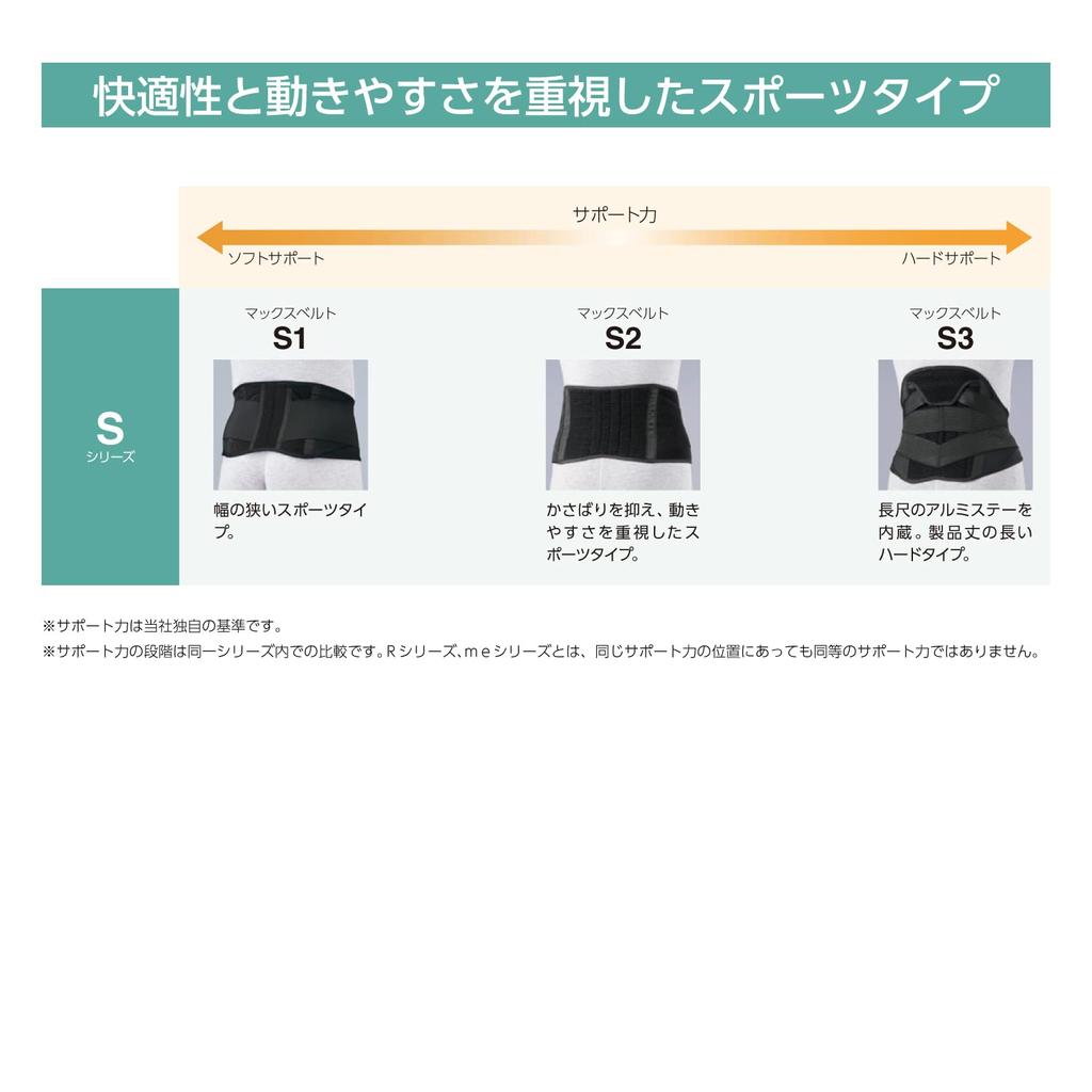 Nippon Sigmax Max Belt S1 Back Pain Belt Corset Waist Supporter Medical Supplies Manufacturer 323103(L)