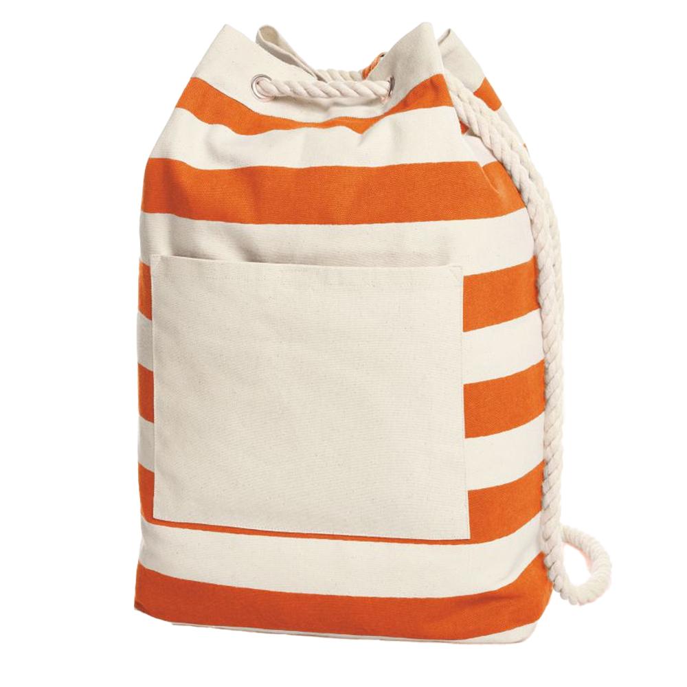 Halfar Contrast Striped Beach Drawstring Bag