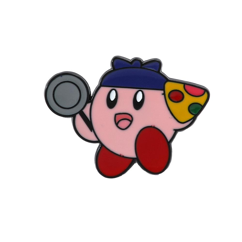 Милая мультяшная брошь Кирби, материал сплав, дизайн мультяшного персонажа, процесс каплевидной эмали Xz3084-1 Xz3084-2 Xz3084-3 Xz3084-4 Xz3084-5 Xz3084-6