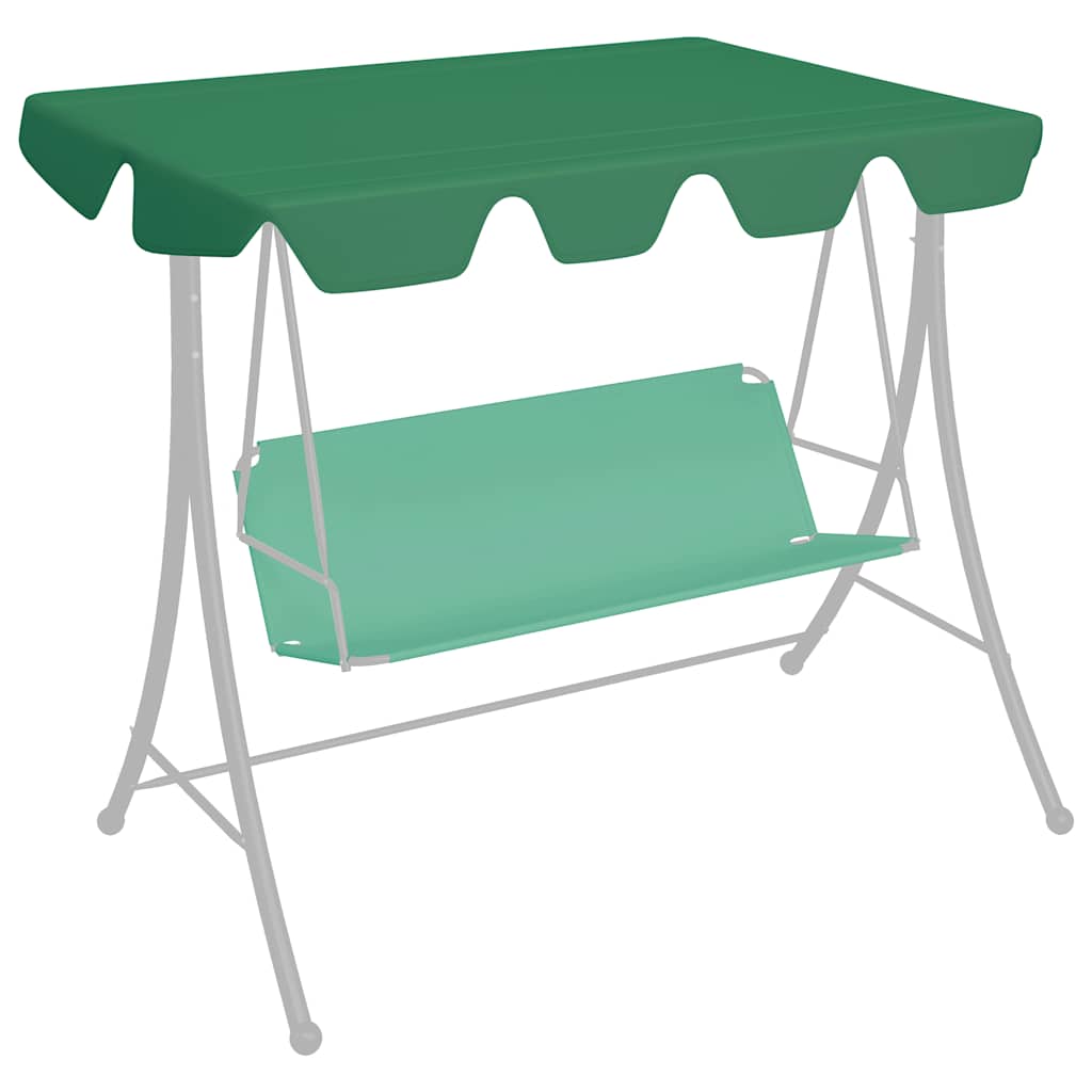 Replacement Canopy for Hammock Swing Chair Green 150 130 x 105 70 cm