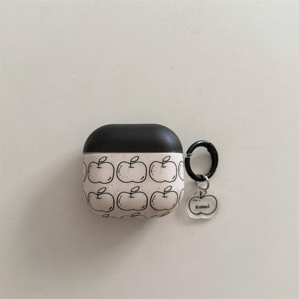 Фиолетовый фон коричневая и белая звезда чехол для наушников для Apple AirPods 1 / 1-го поколения однотонная забавная оболочка PRO1 противоударная PRO1