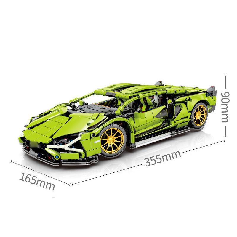1280 шт. Технический 1:14 Sian Lamborghini, спортивные автомобили, строительные блоки, MOC, городской скоростной автомобиль, сборные кирпичи, игрушки для детей, мальчиков