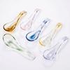 Colorful Crystal Glass Spoon Exquisite Serving Spoons Easy To Clean Condiment Spoons  Restaurant