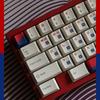 Белая корейская клавиша Korean Root Rog Night Devil Wooting Pbt Клавиша 140 Клавиш Красно-синий Контраст Игровой Офисный Hangul KR Клавиши