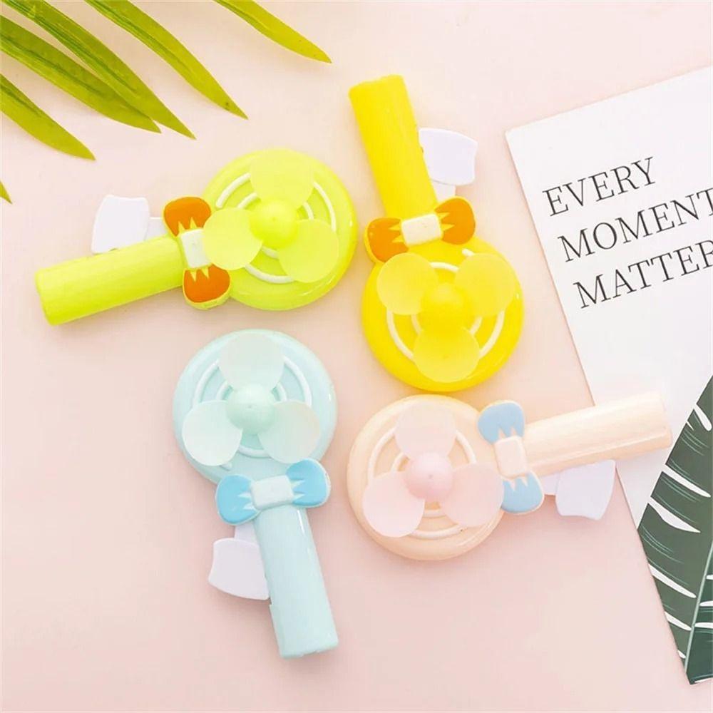 Mini Cartoon Handheld Fan Cute Pocket Fan Easy Blower Cooler Manual Press Fan Student