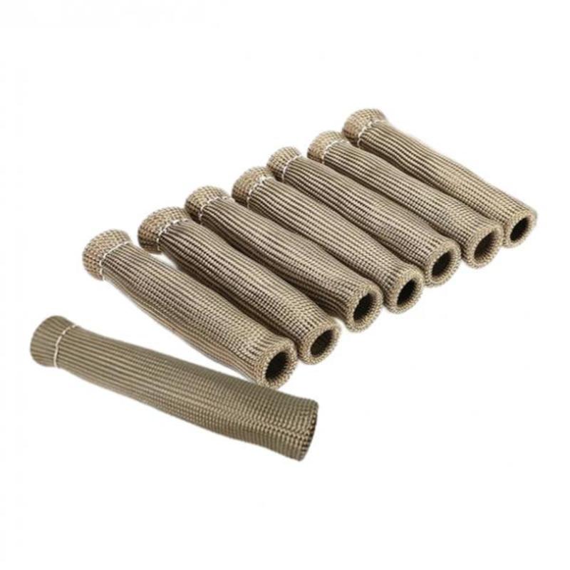 Spark Plug Wire Boot Heat Shield Protector Sleeve Spark Plug Heat Sleeve Protection Cover Replacement Basalt Fiber