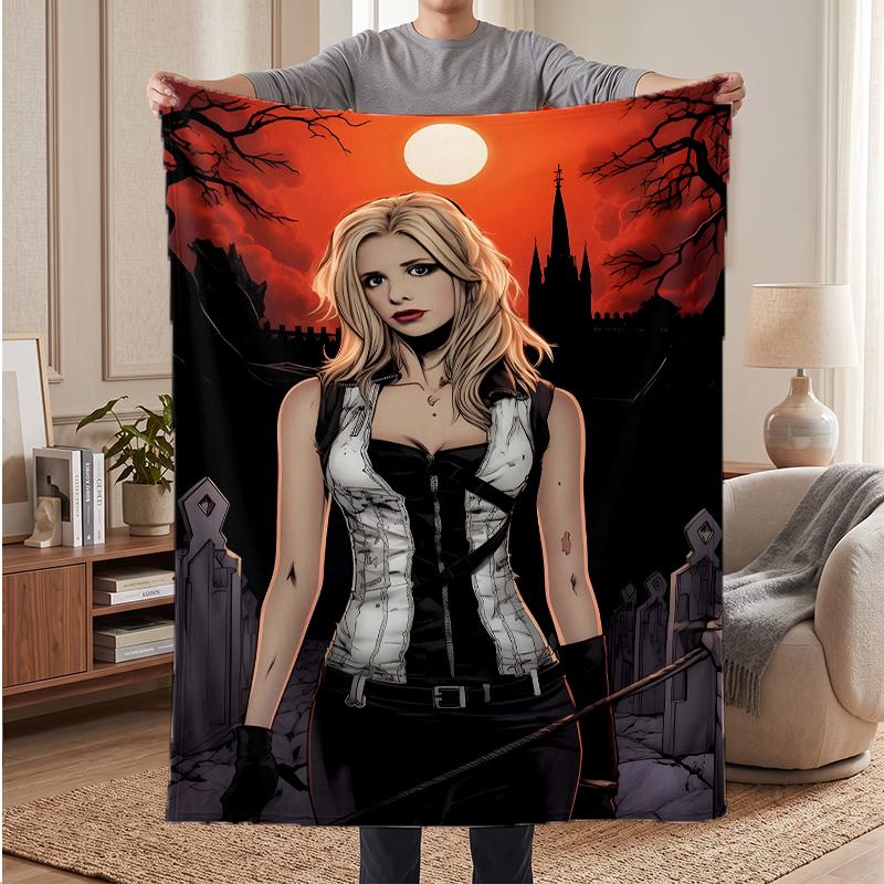 Buffy the Vampire Slayer Soft Warm Flannel Blankets Comfortable Blanket for Home Decoration Gifting