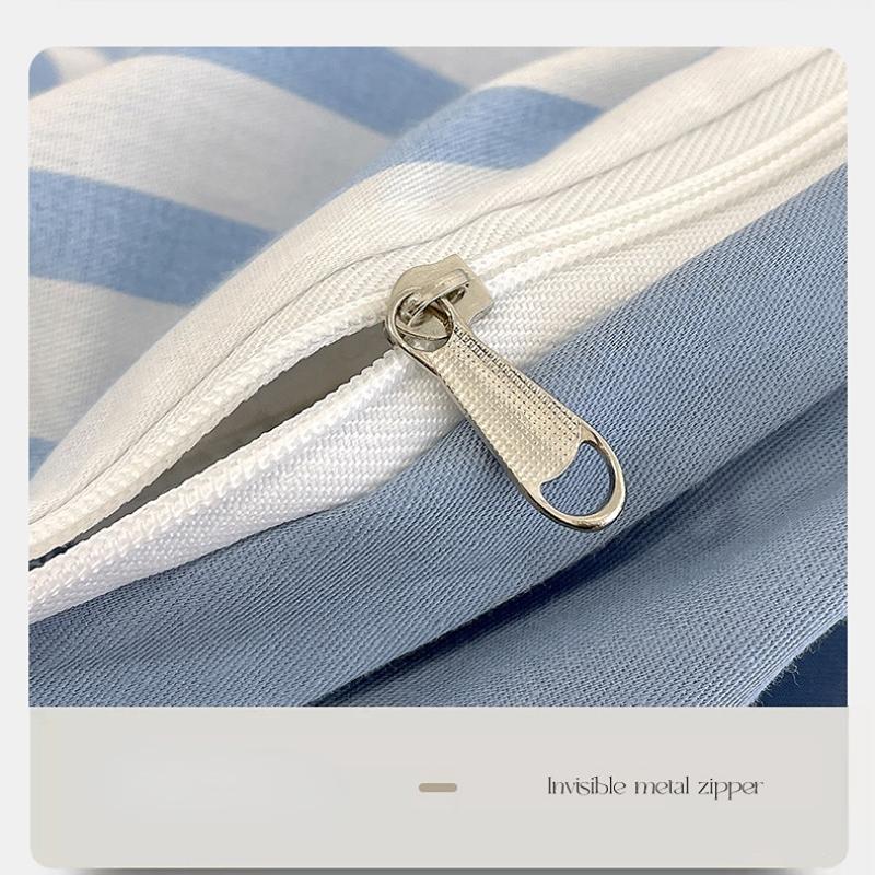 Японский моющийся хлопковый комплект из четырех предметов, пододеяльник из чистого хлопка, пружина, 40 нитей, полностью хлопковая простыня, пододеяльник, комплект из трех предметов на кровати